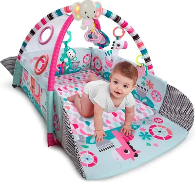 Produktbild von 5in1 Baby Spieldecke Spieldecke mit Spielbogen Spielmatte Activity Gym Erlebnisdecke für Baby