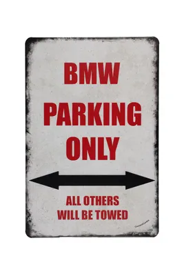 Produktbild von BMW Parking Only Blechschild 20x30 cm Vintage Metallschild