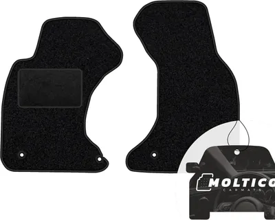 Produktbild von moto-MOLTICO Vorne Fußmatten Auto Velours Autoteppiche Schwarz Automatten Set 2-teilig passend für Audi 80 B4 Coupe 1990-2000