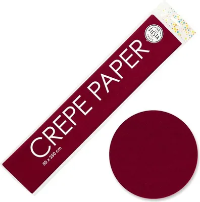 Produktbild von Bastelkrepp Bordeaux 50x250 cm