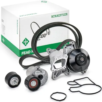 Produktbild von INA 529 0370 30 Wasserpumpe + Keilrippenriemensatz für BMW 3 Touring (E91) 3 Limousine (E90) 1 Schrägheck (E87) X1 (E84) 3 Coupe (E92)