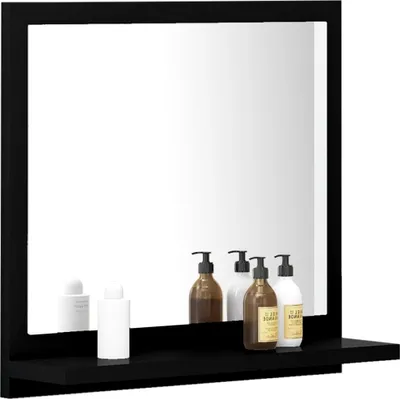 Produktbild von "2026 Aktion"Badspiegel Modernes Design - Wandspiegel/Hängeschrank - Schwarz 40x10,5x37 cm Holzwerkstoff DEMöbel 5660087