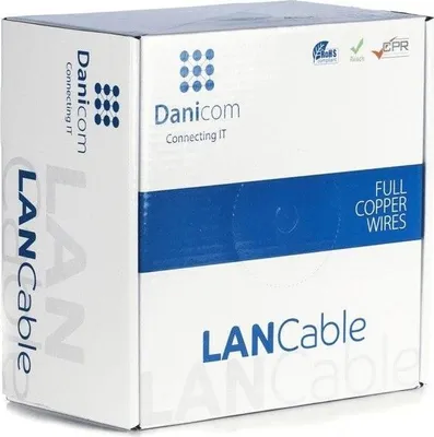 Zdjęcie produktu dla DANICOM CAT7 S/FTP 100m przewód sztywny - LSZH (Dca)
