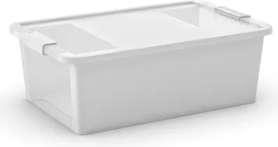 Produktbild von Mehrzweck Aufbewahrungsbehälter STORAGE mit Deckel | HxBxT 19x55x35cm | 26 Liter | Weiß | Behälter, Box, Aufbewahrungsbehälter, Aufbewahrungsbox