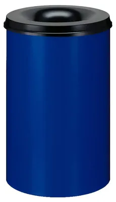 Image de V-Part - Feuerlöschender Papierkorb 110 Liter - Steel - Blau, Schwarz