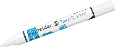 Produktbild von Acrylmarker Paint-It 320 4mm weiß Packung mit 5 Stück