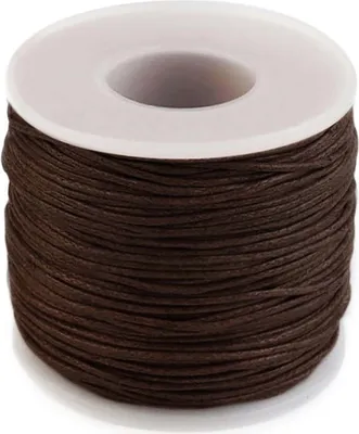 50m Baumwollschnur 1mm auf Spule dunkelbraun