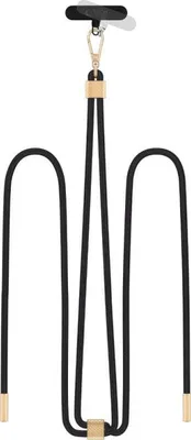 Produktbild von Tech-Protect C2S Rope Crossbody Strap Schwarz/Gold