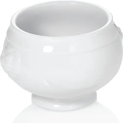Zdjęcie produktu dla Waza z głową lwa 500 ml, biała, porcelanowa miska