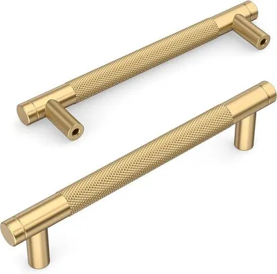 Produktbild von Famanu Möbelgriffe 10 Stück, champagnegold, 128 mm, mit Schrauben, für Büros, Schubladen, Schränke