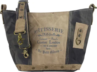 Produktbild von Sunsa Damen/Herren Umhängetasche kleine Schultertasche Handtasche aus Canvas & Leder Farbe