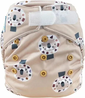 Produktbild von Blümchen Pocketwindel mit Bambusfutter Klett Cozy Lion