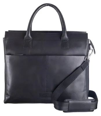 Produktbild von GREENBURRY Leder Businesstasche Laptoptasche mit Laptopfach Fiorentina Business Bag Black schwarz