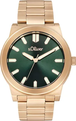 Produktbild von s.Oliver Herren Uhr Armbanduhr Edelstahl gold 2037713