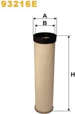 Immagine prodotto di FILTRI WIX 93216E, filtro aria secondaria, codici compatibili: 04415906, 055125R1, 10044318