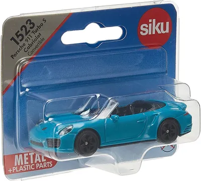 Produktbild von Siku Porsche 911 Turbo S Cabriolet, Auto, 3 Jahr(e), Kunststoff, Metall, Blau, Schwarz