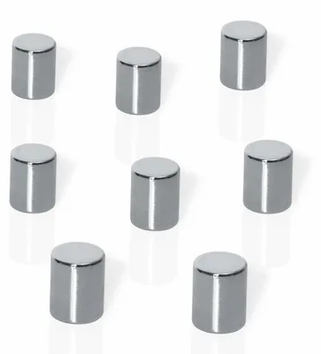 Productafbeelding van Sigel B3103: Neodymium-cilindermagneet, 8 x 10 mm, verchroomd, zilverkleurig