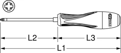 Obrázok produktu pre Skrutkovač Pz1 - L.100 mm