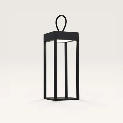 Produktbild von lusenz LED Tischleuchte Larion IP44 Dimmer Laterne Schwarz