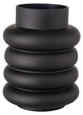 Produktbild von Vase - Schwarz matt - Glas - lackiert - H 20 cm