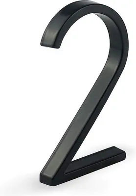Produktbild von Famanu Hausnummer 12 cm - Modernes Design, schwebende Montage