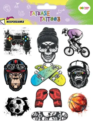 Zdjęcie produktu dla Tatuaże zmywalne Be Cool HAPPY COLOR - GDD