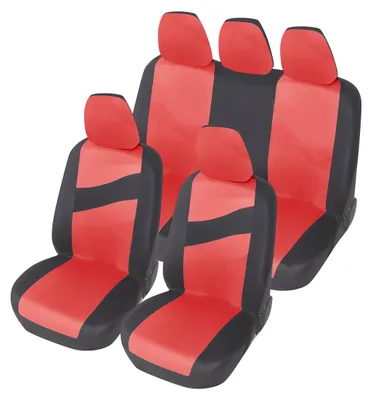 Imagen del producto de Fundas universales para asientos de coche Lupex LS08, color rojo, juego de