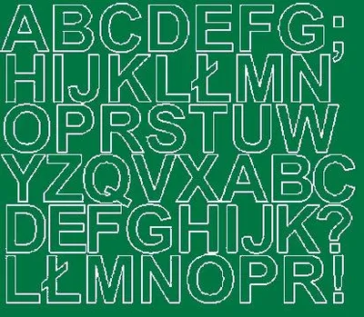 Produktbild von Aufkleber, selbstklebende Buchstaben, 3 cm, grün glänzend
