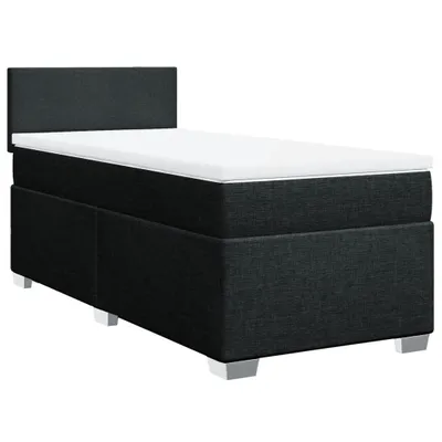Produktbild von Boxspringbett mit Matratze Schwarz 90x200 cm Stoff
