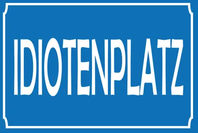 Produktbild von vianmo Blechschild 30x40 cm Idiotenplatz