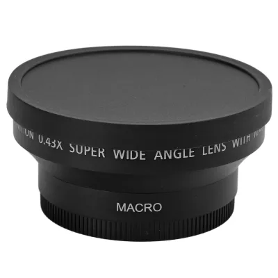 Obrázok produktu pre Širokouhlý makroobjektív, optické sklo 0,43x objektív, prídavný objektív fotoaparátu, 62 mm širokouhlý objektív fotoaparátu, digitálne objektívy so super vysokým rozlíšením, 0,43x superširokouhlý objektív