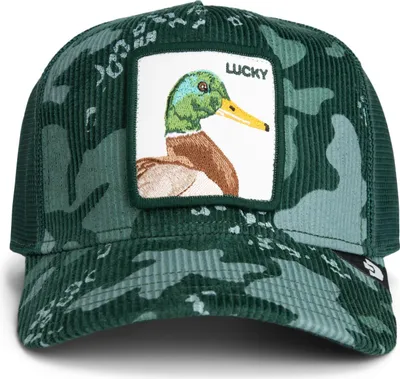 Produktbild von Goorin Bros. Duck Camo Trucker Cap Corduroy Camo dark green