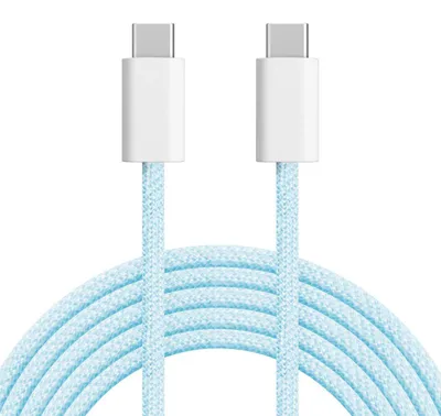 Image de Kruger&Matz KM1272 Câble USB-C - USB-C, 100 W, 1 m, bleu