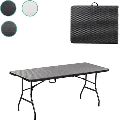 Zdjęcie produktu dla Stół bufetowy | Stół kempingowy | Stół ogrodowy | Stół składany | Modele o długości 180 cm (rattan)