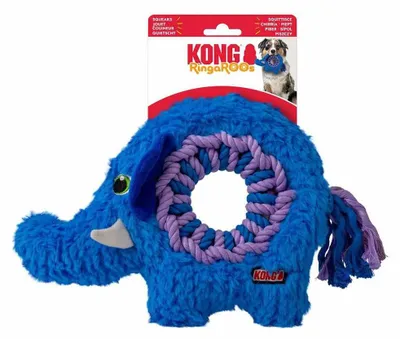 Produktbild von Kong Ringaroos Elephant Hundespielzeug Blau M Blau M