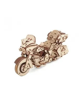 Image de EWA Eco-Wood-Art 3D Puzzle Moto Puzzle 3D en bois avec mécanisme de remontage, roues en caoutchouc et pièces mobiles 273 pièces DIY Moto Puzzle 3D Adultes & adolescents à partir de 14 ans