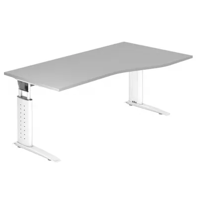 Zdjęcie produktu dla UNDA 18 W – 180 x 100, z regulacją wysokości, szaro-biały