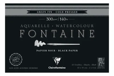 Produktbild von Clairefontaine Aquabl Fkorn FONsw 300g 10x15 20Bl