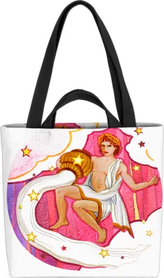 Produktbild von VOID Horoskop Astrologie Wassermann Tasche 33x33x14cm,15l Einkaufs-Beutel Shopper Einkaufs-Tasche Bag