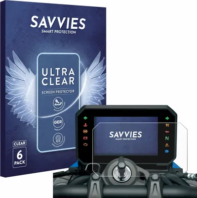 Produktbild von 6x Für Suzuki GSX-8S 2023 Schutzfolie Savvies Displayschutz Display Schutz Folie Klar Transparent