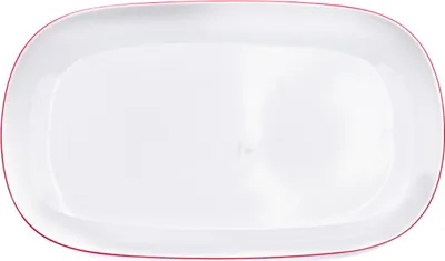 Image de Thun 1794 Tom, bol ovale, 36 cm, rayures rouges, porcelaine, Thun