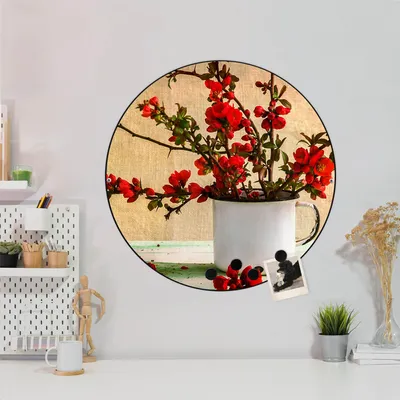 Zdjęcie produktu dla Designerska tablica magnetyczna stalowa czarna okrągła 47cm barberries