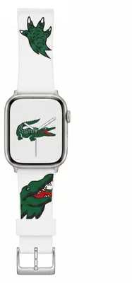 Productafbeelding van Lacoste siliconen horlogeband voor Apple Watch 38/40 mm, wit