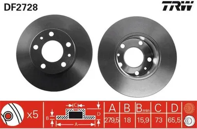 Produktbild von TRW Bremsscheiben (2 Stück) Vorderachse DF2728
