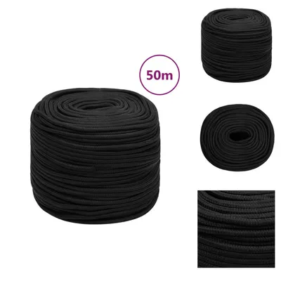 Produktbild von vidaXL Bootsseil Schwarz 6 mm 50 m Polypropylen -  Seile