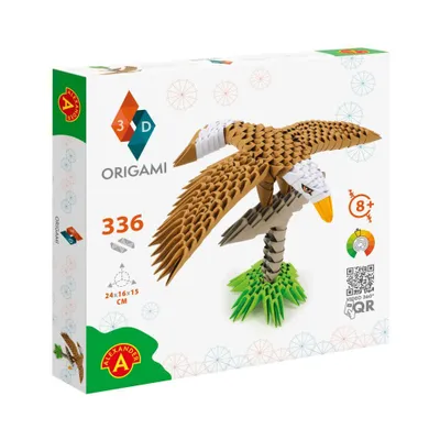 Obrázok produktu pre Alexander Toys ORIGAMI 3D – Eagle, Detský súprava na origami, 8 rok / roky, Papája, Viacfarebný, 336 kusov