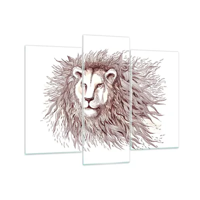 Produktbild von Bilder auf glas - Löwe König Tierwelt Pelz - 130x100cm - Glasbilder - Wandbilder - Kunstdruck - zum Aufhängen bereit - Wanddekoration aus Glas - Glas Bilder - Wandbild auf Glas - GCB130x100-3025