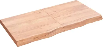 Produktbild von Wandregal Hellbraun 120x60x(2-6) cm Massivholz Eiche Behandelt
