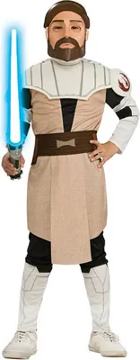 Produktbild von Rubies 41084 Kinderkostüm Fasching Star Wars Obi-Wan Kenobi The Clone Wars Gr.l
