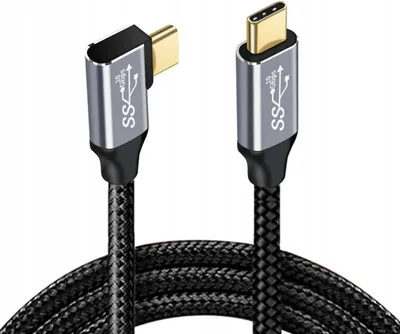 Zdjęcie produktu dla Winkelkabel Usb-C Usb-C 3.1 Stromversorgung 100W Qc 4.0 5A 3M